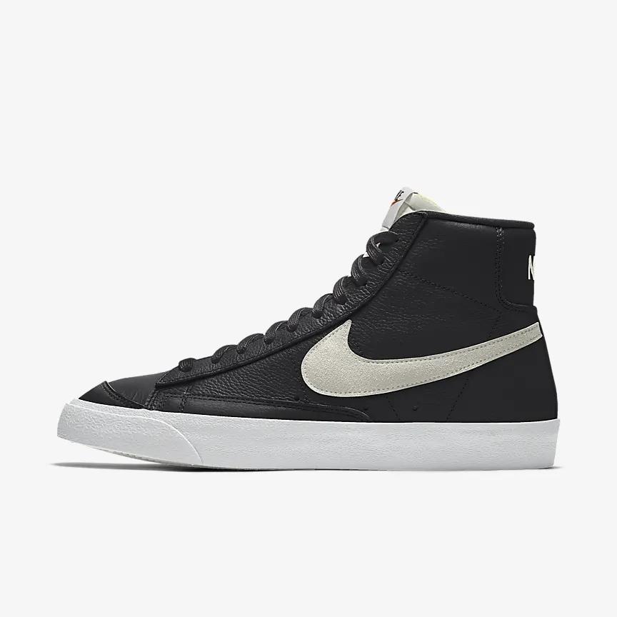 Giày Nike Blazer Mid '77 By You Nam Đen Trắng